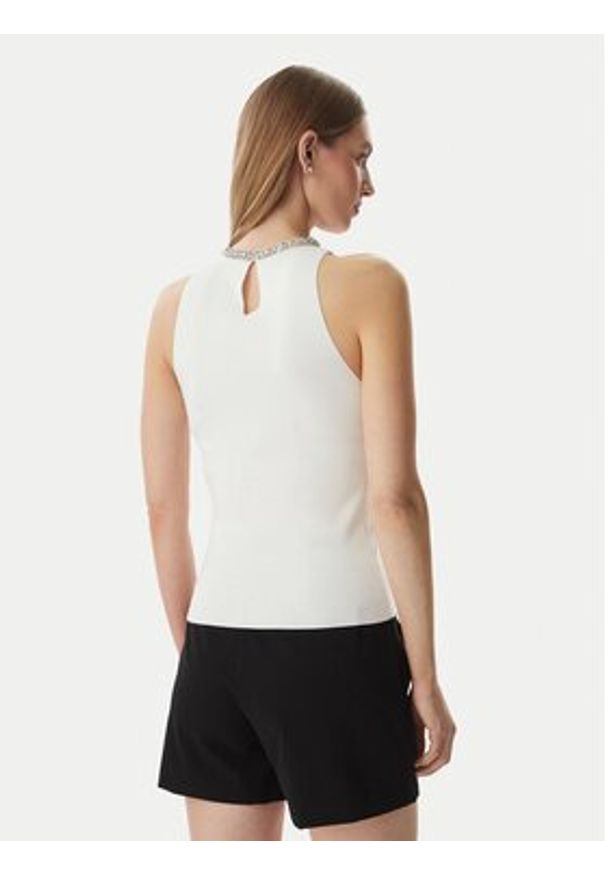 Morgan Sweter 261-MDIANE Biały Regular Fit. Kolor: biały. Materiał: syntetyk