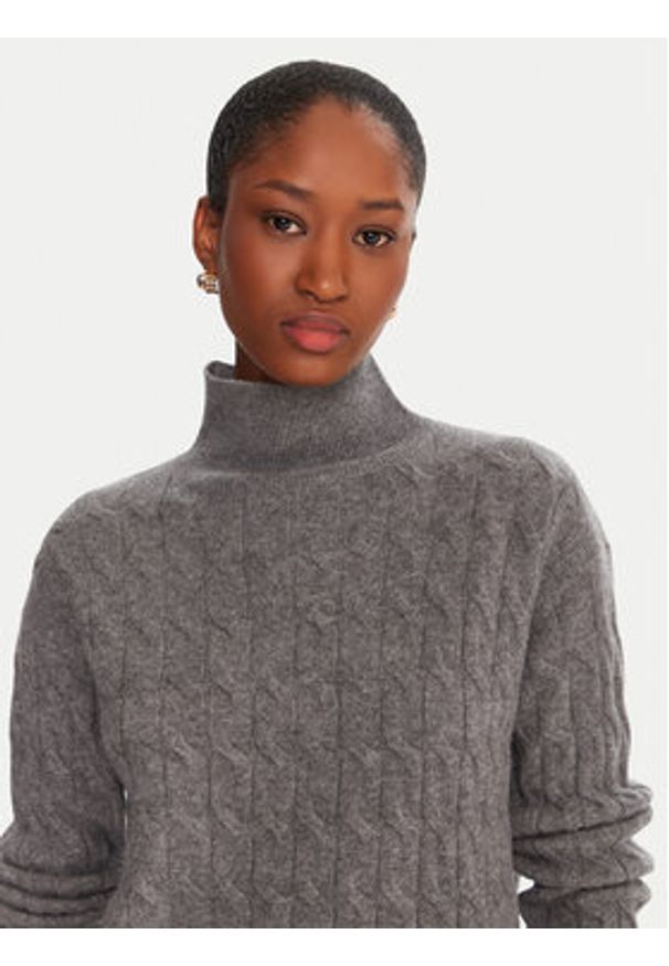 Marella Golf Aero 2523366094 Szary Regular Fit. Typ kołnierza: golf. Kolor: szary. Materiał: wełna, kaszmir