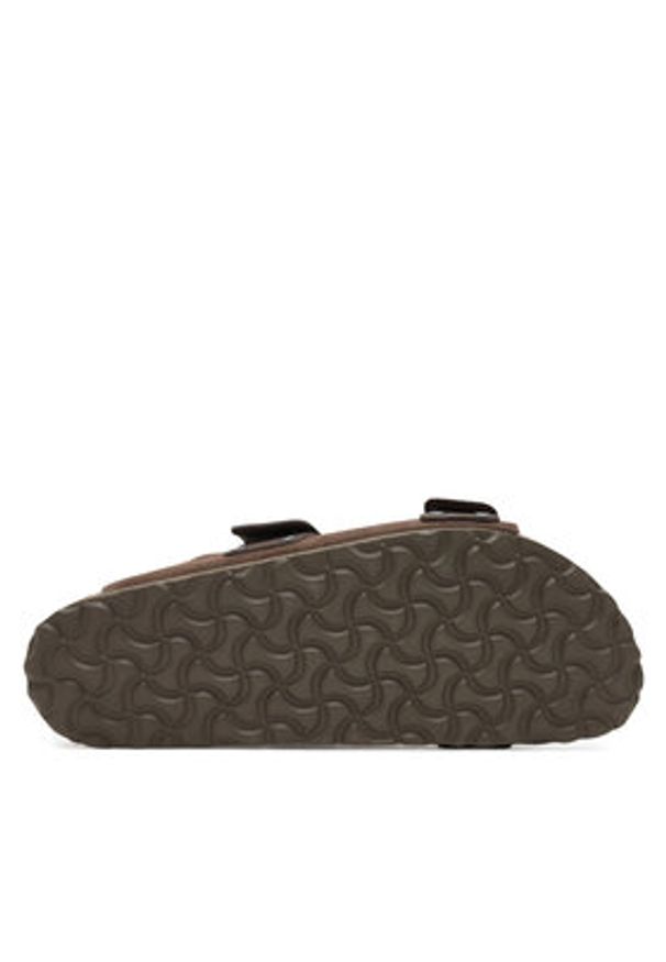Birkenstock Klapki Uji 1029259 Brązowy. Kolor: brązowy. Materiał: zamsz, skóra