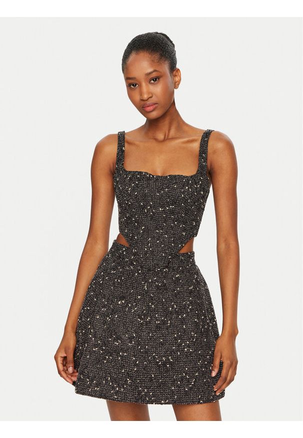 BARDOT - Bardot Top Corset 56865TB3 Czarny Slim Fit. Kolor: czarny. Materiał: syntetyk, bawełna