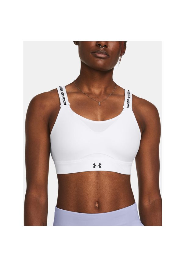 Biustonosz treningowy Under Armour Infinity High 2.0. Kolor: biały. Sport: fitness