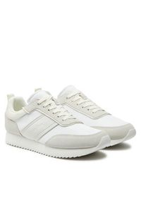 Calvin Klein Sneakersy Low Top Lace Up Mix HM0HM01554 Biały. Kolor: biały. Materiał: materiał #6