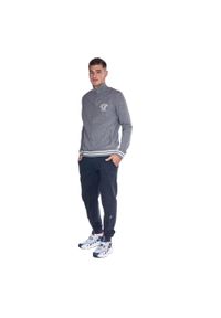 LEONE 1947 APPAREL - Męski dres College ze stójką i zamkiem błyskawicznym. Kolor: czarny, szary, wielokolorowy. Materiał: dresówka. Sport: fitness