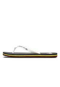Quiksilver - Klapki dla Mężczyzn MOLOKAI CORE. Okazja: na plażę. Kolor: czarny. Materiał: guma, syntetyk. Wzór: paski. Styl: sportowy