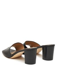 Lauren Ralph Lauren - LAUREN RALPH LAUREN Klapki Everley Block-Heel 802974364001 Czarny. Kolor: czarny. Materiał: skóra #5