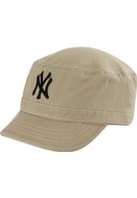 New Era - Unisex Czapka z Bawełny NY na Aktywności na Świeżym Powietrzu. Kolor: beżowy. Materiał: bawełna. Styl: militarny