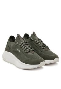 BOSS Sneakersy Ttnm Evo 50536413 Zielony. Kolor: zielony. Materiał: materiał #3
