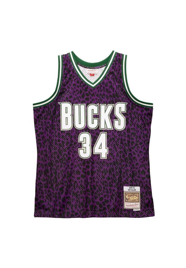 Mitchell & Ness - Koszulka Milwaukee Bucks Swingman Wild Life 2000/01. Kolor: fioletowy. Sport: koszykówka