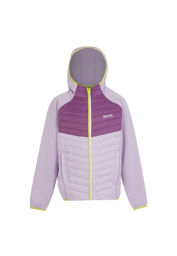 Regatta - Kurtka Dziecięca Kielder VIII Hybrid Jacket. Kolor: fioletowy, wielokolorowy, różowy