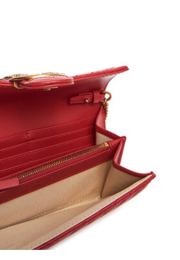 Pinko - PINKO Torebka Love One Wallet C PE 25 PLTT 100062 A0GK Czerwony. Kolor: czerwony. Materiał: skórzane