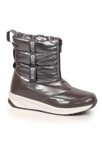 Big-Star - Śniegowce damskie metaliczne ocieplane srebrne Big Star KK274391. Kolor: srebrny. Materiał: skóra ekologiczna #1