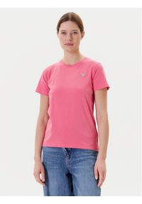 Guess T-Shirt W4YI10 J1314 Różowy Regular Fit. Kolor: różowy. Materiał: bawełna