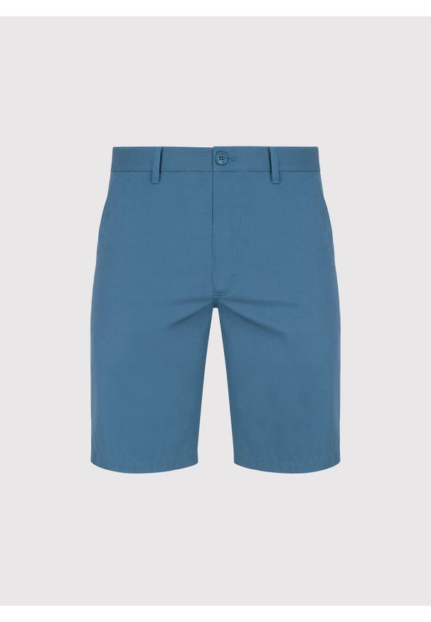Pako Lorente - PAKO LORENTE - Bawełniane niebieskie szorty męskie. Okazja: na co dzień. Kolor: zielony, beżowy, niebieski. Materiał: bawełna. Wzór: gładki. Sezon: lato. Styl: casual
