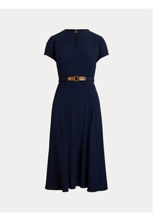 Lauren Ralph Lauren - LAUREN RALPH LAUREN Sukienka koktajlowa 200973369001 Granatowy Regular Fit. Kolor: niebieski. Materiał: syntetyk. Styl: wizytowy