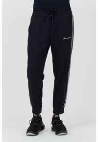 Armani Exchange - ARMANI EXCHANGE Granatowe męskie spodnie dresowe, Rozmiar L. Kolor: niebieski. Materiał: dresówka #1