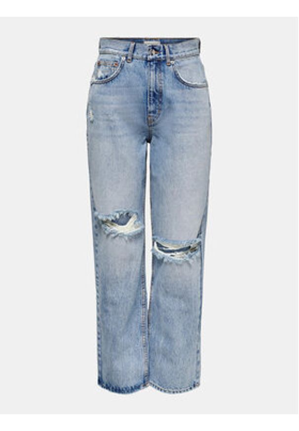 only - ONLY Jeansy Robyn 15250328 Niebieski Straight Fit. Kolor: niebieski