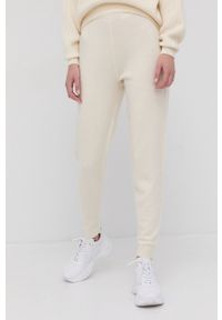 Marciano Guess Spodnie kaszmirowe damskie kolor kremowy. Stan: podwyższony. Kolor: beżowy. Materiał: kaszmir #1