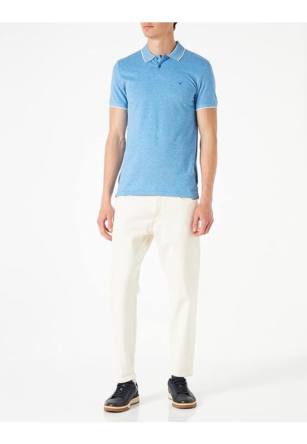 Wrangler - MĘSKA KOSZULKA POLO WRANGLER SS REFINED POLO W7MDK5XKL 112131916. Typ kołnierza: polo