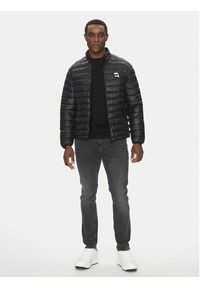 Karl Lagerfeld - KARL LAGERFELD Kurtka przejściowa 505710 500590 Czarny Regular Fit. Typ kołnierza: dekolt w karo. Kolor: czarny. Materiał: syntetyk