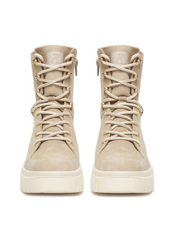 Rieker Trzewiki CEO-W1871-62 Beżowy. Kolor: beżowy. Materiał: skóra, zamsz