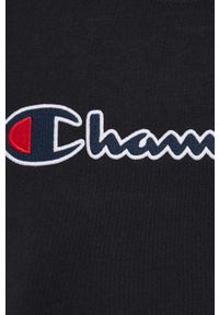 Champion t-shirt bawełniany 115351 kolor czarny. Okazja: na co dzień. Kolor: czarny. Materiał: bawełna. Wzór: aplikacja. Styl: casual #3