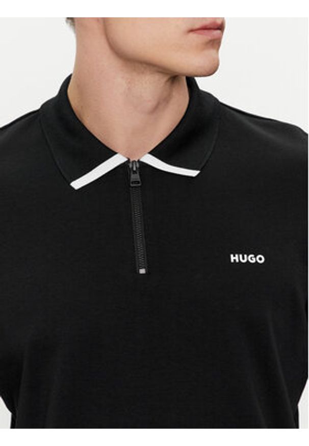 Hugo Polo Dalomino 50511721 Czarny Regular Fit. Typ kołnierza: polo. Kolor: czarny. Materiał: bawełna
