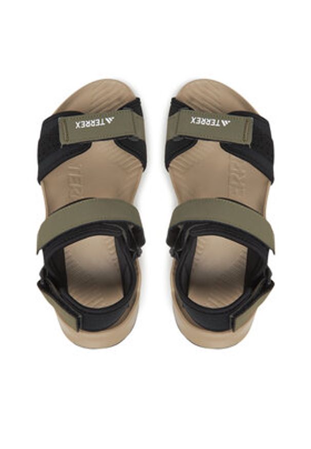 Adidas - adidas Sandały Terrex Hydroterra JQ2236 Khaki. Kolor: brązowy. Materiał: materiał