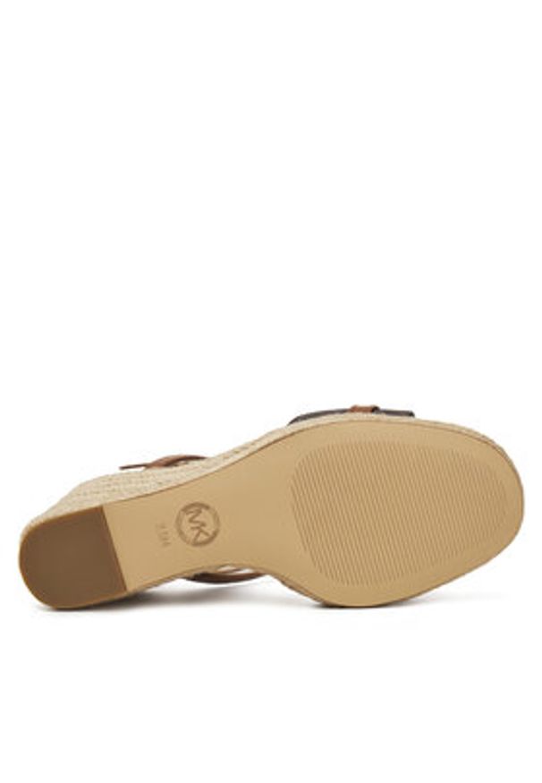 Michael Kors Espadryle Mandy Wedge 40R5MAMS2B Brązowy. Kolor: brązowy. Materiał: skóra