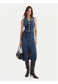 Guess Sukienka jeansowa W5BK40 D0615 Niebieski Regular Fit. Kolor: niebieski. Materiał: bawełna, jeans #4