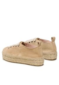 Manebi Espadryle Lace-Up Espadrilles K 1.1 E0 Beżowy. Kolor: beżowy. Materiał: zamsz, skóra