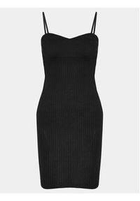 Brave Soul Sukienka letnia LDRJ-248LANA Czarny Straight Fit. Kolor: czarny. Materiał: bawełna. Sezon: lato