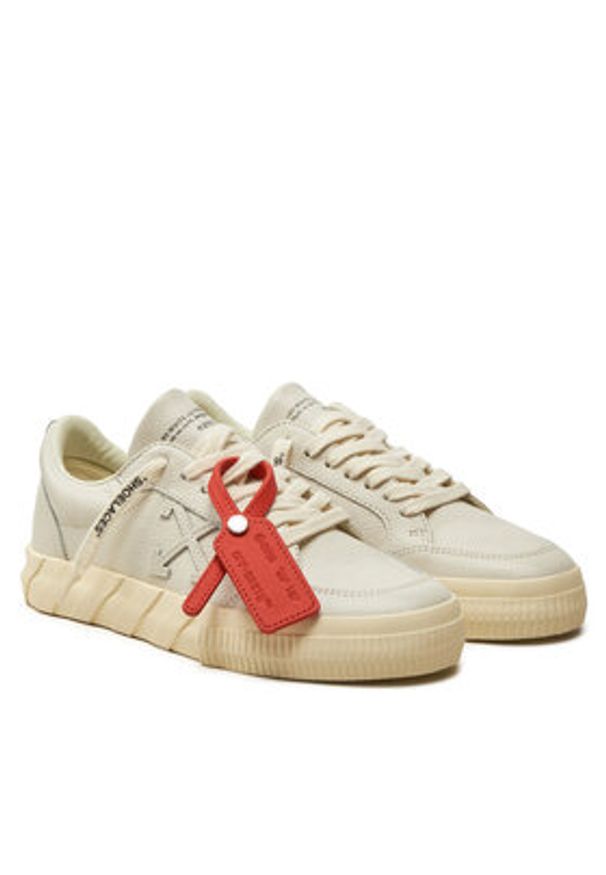 OFF-WHITE - Off-White Sneakersy OWIA272F23LEA0010303 Écru. Materiał: skóra