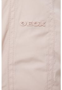 Geox kurtka ANNYA damska kolor różowy przejściowa. Kolor: różowy. Materiał: tkanina. Wzór: gładki