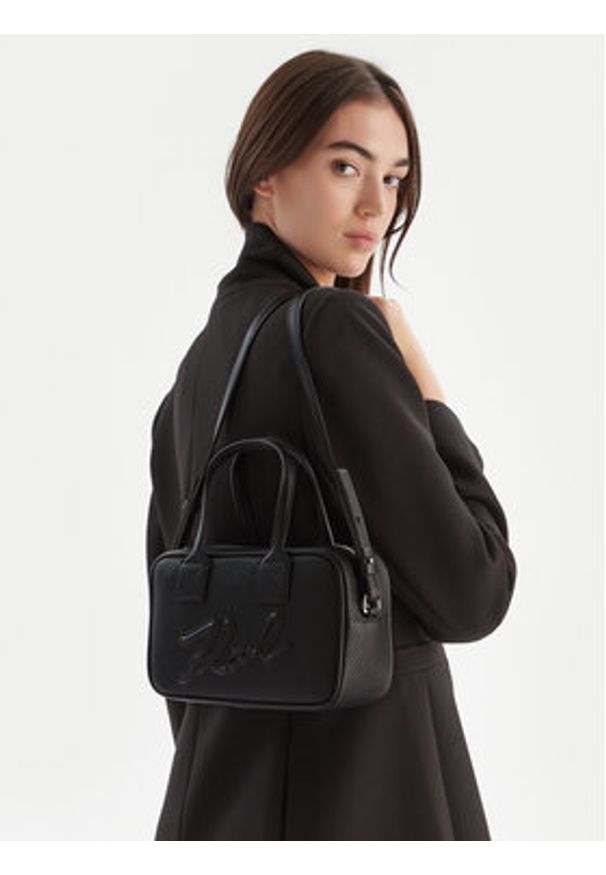 Karl Lagerfeld - KARL LAGERFELD Torebka A4W30047 Czarny. Kolor: czarny. Materiał: skórzane