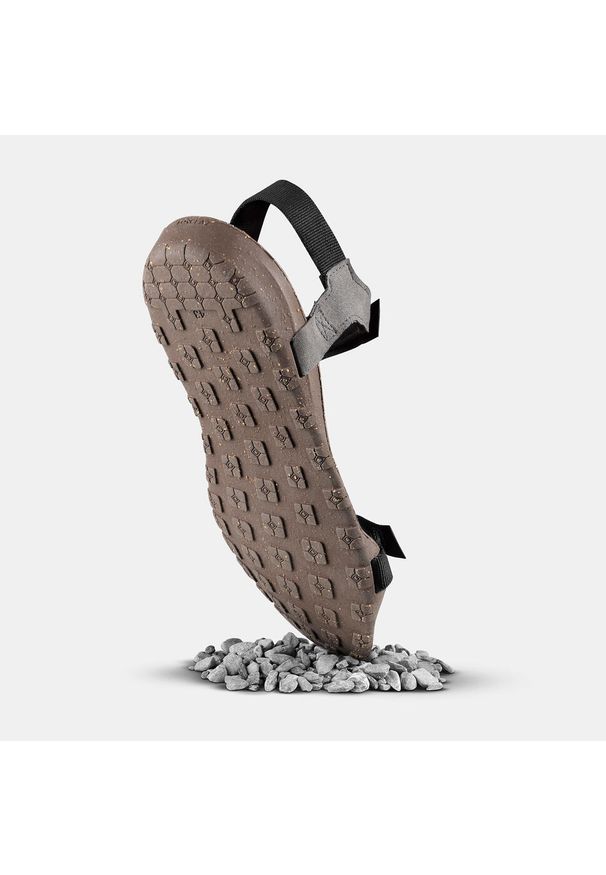 FORCLAZ - Sandały turystyczne męskie Quechua MT500. Kolor: szary. Materiał: materiał, kauczuk. Sport: turystyka piesza