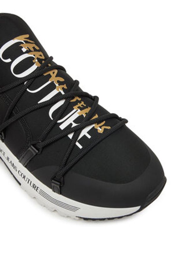 Versace Jeans Couture Sneakersy 78YA3SA6 Czarny. Kolor: czarny. Materiał: materiał