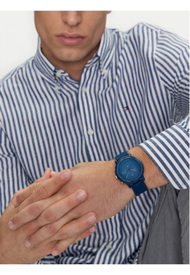 Lacoste Zegarek 2011244 Granatowy. Kolor: niebieski