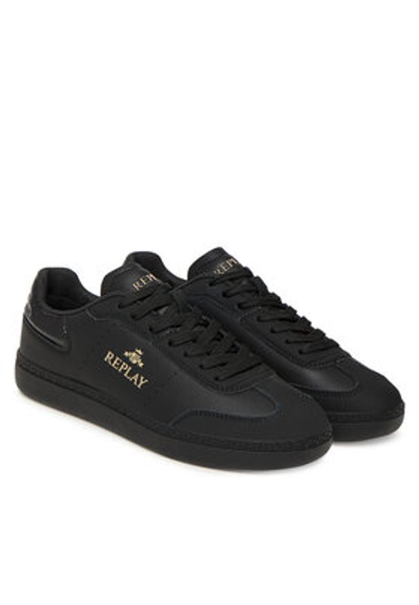 Replay - REPLAY Sneakersy GWSD8.000.C0006L Czarny. Kolor: czarny. Materiał: skóra