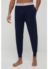 Polo Ralph Lauren spodnie piżamowe męskie kolor granatowy gładka. Kolor: niebieski. Materiał: dzianina. Wzór: gładki
