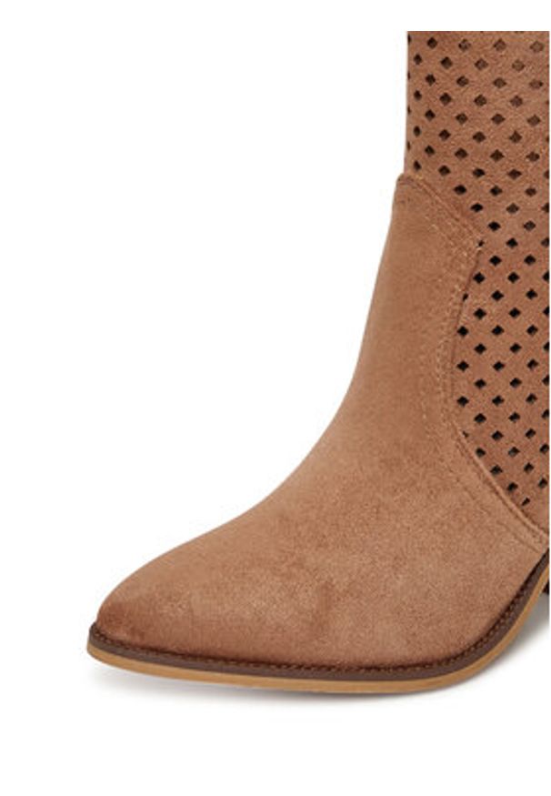 DeeZee Botki 220565-4 Brązowy. Kolor: brązowy. Materiał: materiał