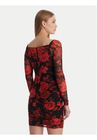 Guess Sukienka koktajlowa W6RK0A KBAH2 Czerwony Slim Fit. Kolor: czerwony. Materiał: syntetyk. Styl: wizytowy #3