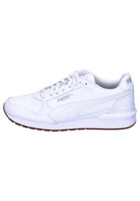 Buty do chodzenia męskie Puma St Runner V4 L. Kolor: biały. Materiał: skóra. Szerokość cholewki: normalna. Sport: turystyka piesza