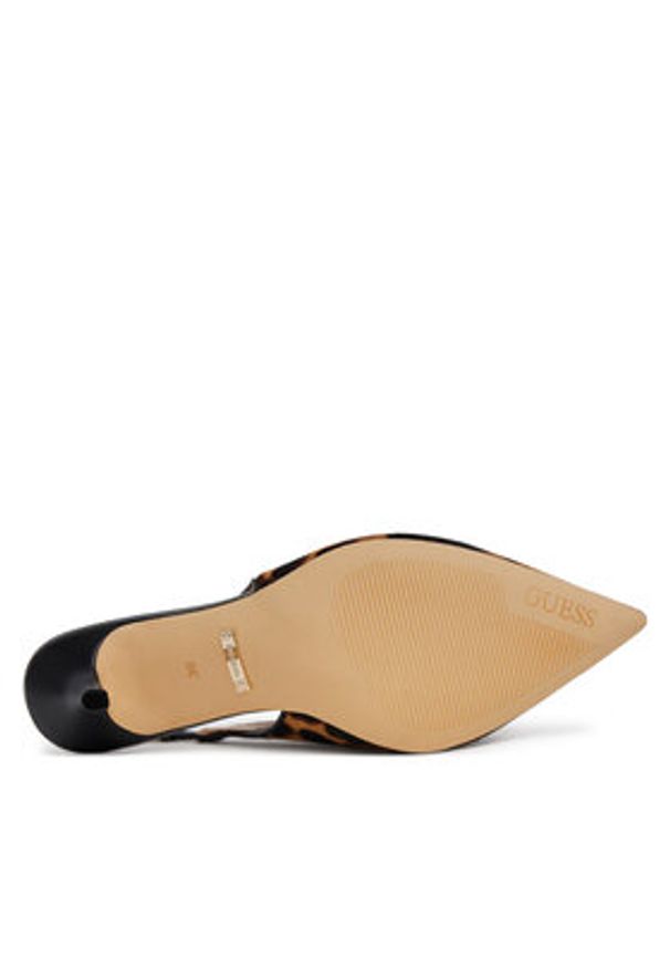 Guess Sandały FLTNSH LEP05 Beżowy. Kolor: beżowy. Materiał: skóra