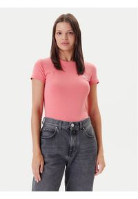 Guess T-Shirt W2YI44 J1314 Koralowy Regular Fit. Kolor: pomarańczowy. Materiał: bawełna