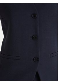 Weekend Max Mara Kamizelka garniturowa Poggio 2615911021 Granatowy Slim Fit. Kolor: niebieski. Materiał: bawełna #4