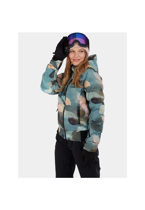 FUNDANGO - Kurtka Narciarska Damska Fundango Zina. Kolor: wielokolorowy, czarny, różowy, zielony. Sezon: zima. Sport: narciarstwo