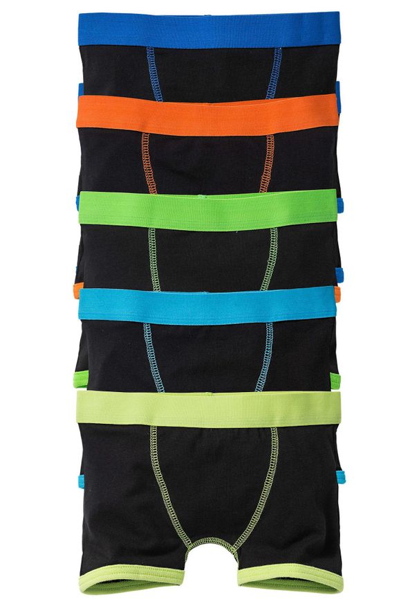 bonprix - Bokserki z miękką bawełną (5 par). Kolor: czarny. Materiał: bawełna