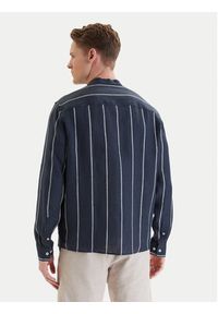 Bugatti Koszula 9550-78954C Granatowy Casual Fit. Okazja: na co dzień. Kolor: niebieski. Materiał: len. Styl: casual #8