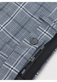 Pako Lorente - PAKO LORENTE – Szare spodnie garniturowe w granatową kratę. Kolor: szary, niebieski, wielokolorowy. Materiał: poliester, elastan, wiskoza #9