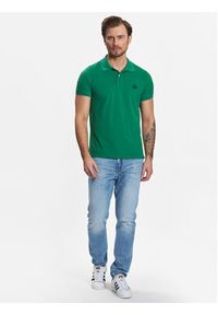 United Colors of Benetton - United Colors Of Benetton Polo 3089J3178 Zielony Slim Fit. Typ kołnierza: polo. Kolor: zielony. Materiał: bawełna #5